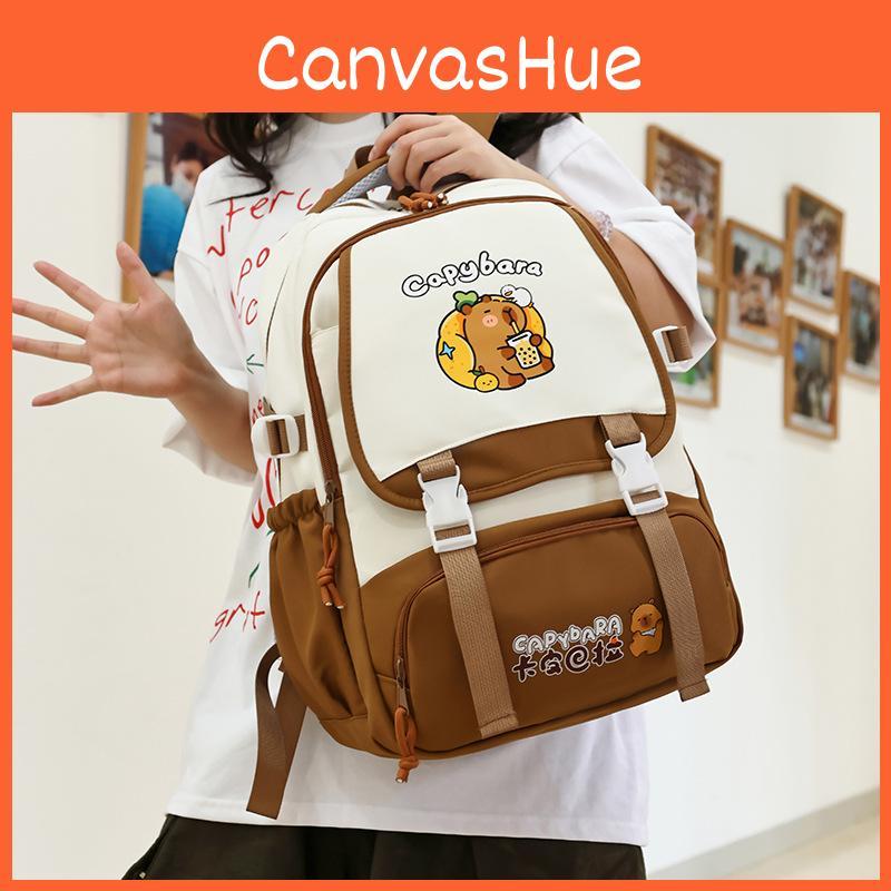 Capybara Kids Pattern Backpack Ergonomic Shoulder Straps Bag For School Travel