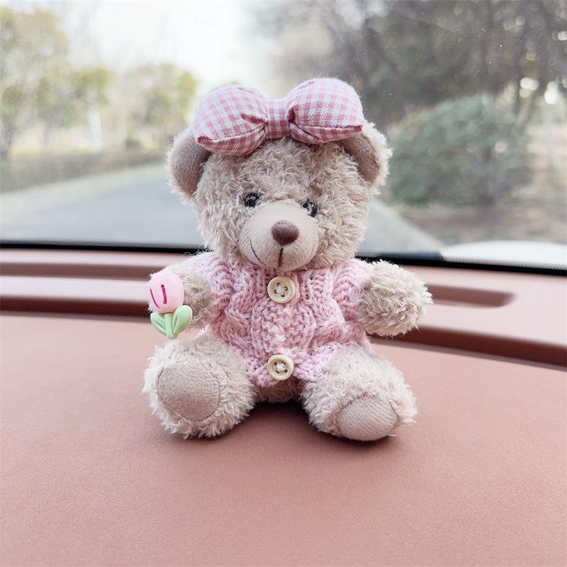 Orsetto Cartone Animato Carino Decorazione Cruscotto Auto Statuina Peluche Ornamento Interno