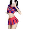 Fußball-WM Themen Sex Uniform Anzug Sexy Cosplay Kurzer Rock Fußball Babe Cheerleading Anzug Rock Frauen