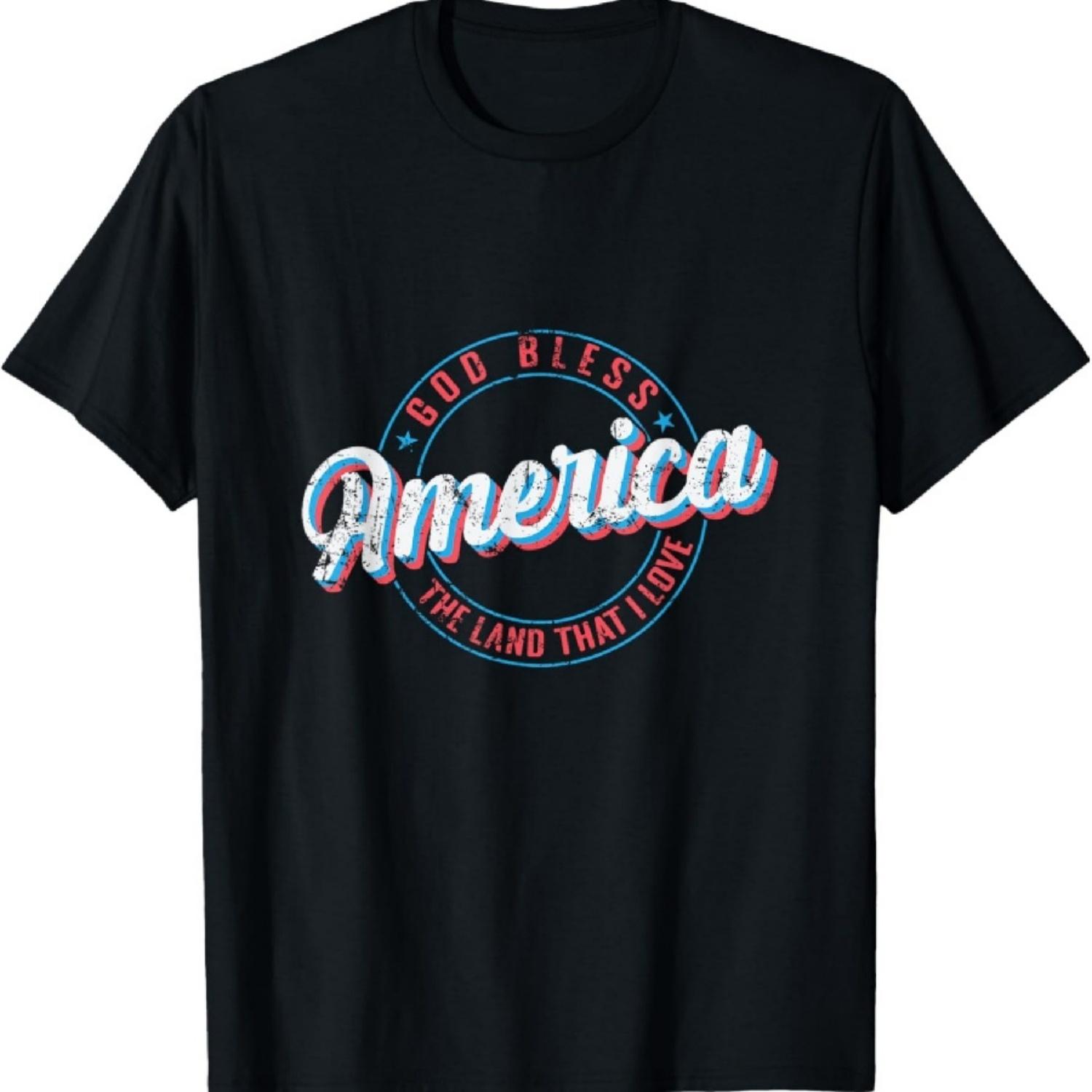 Боже, благослови Америку, землю, которую я люблю, футболка XXXXXL чёрный
