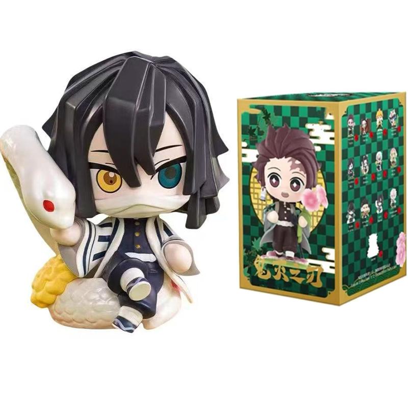2026 Tanjiro Kamado Nezuko Demon-Slayer Anime Cartoon Figure Blind Box Creative  Statue Ornament Surprise Gift Box