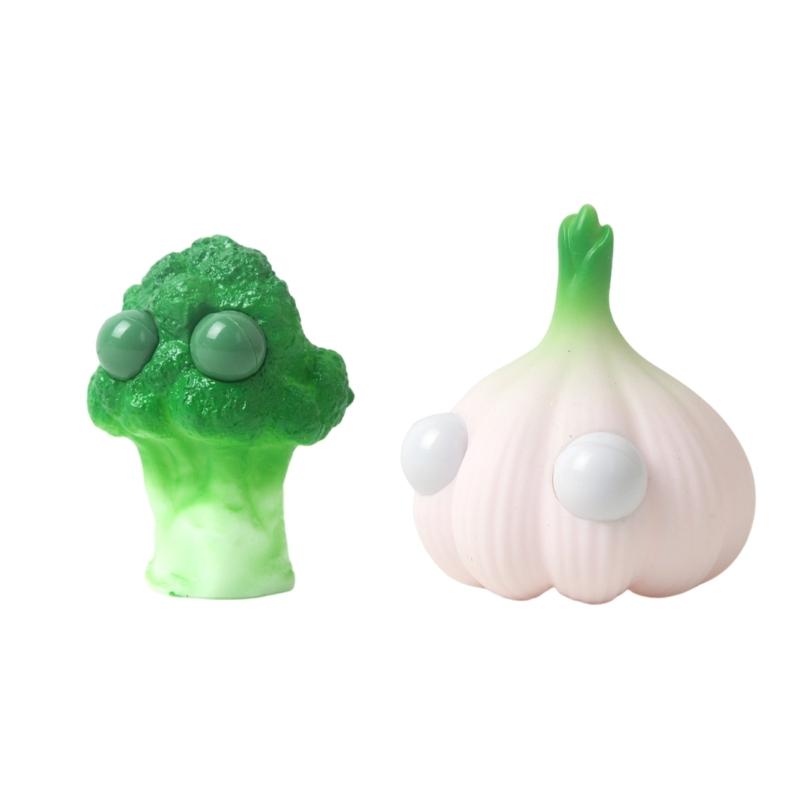 AntiStress Squeeze Toy with Eye Popping Design Sensory Squeezable Vegetable Toy for Child and Adult Tension Eliminating