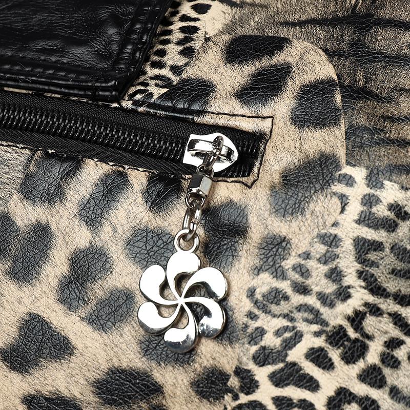 Vintage Leopard Schultertasche Damen Handtasche