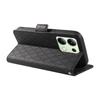 For Xiaomi Redmi Note 13 4G Leather Case Wallet Phone Cover Rhombus Pattern