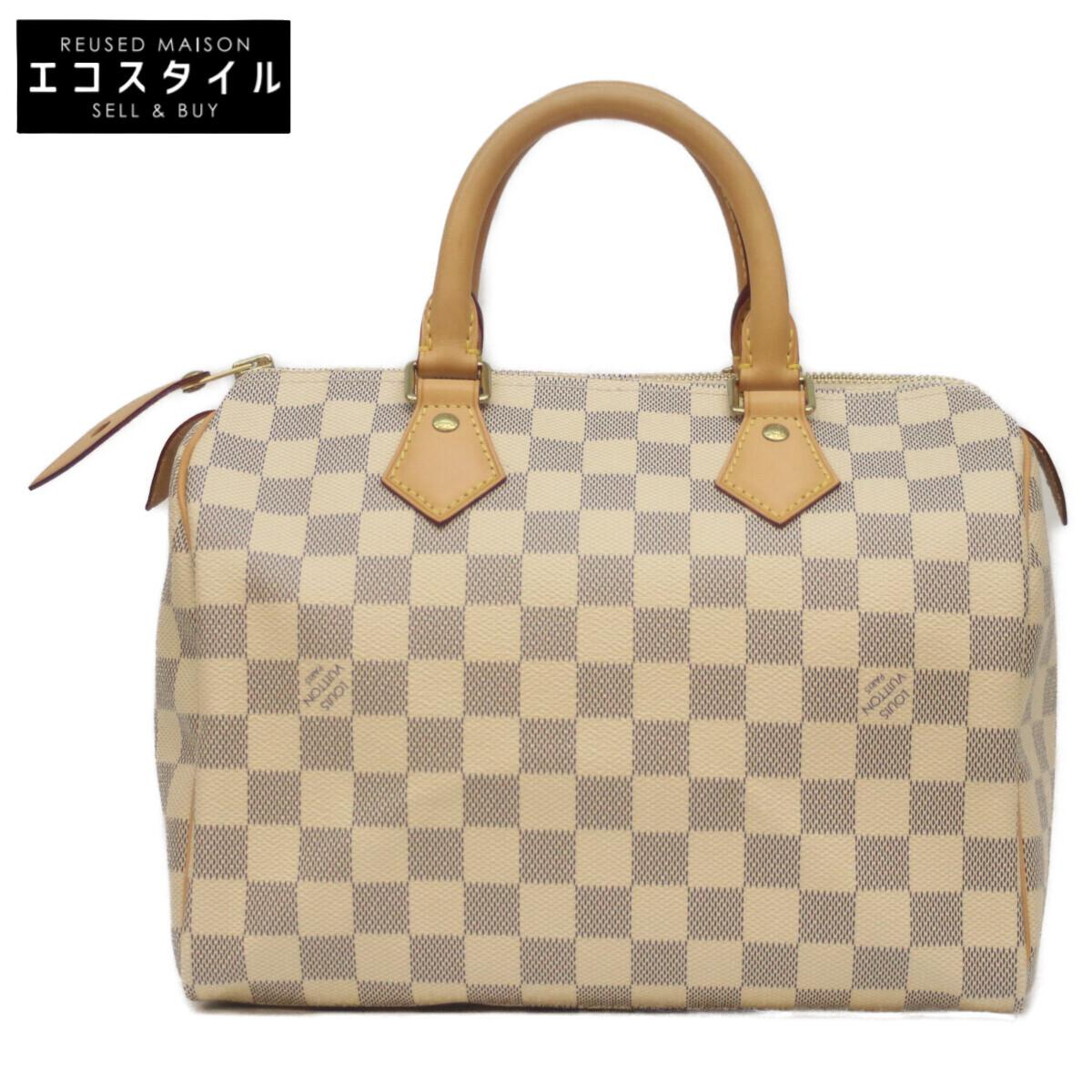 

LOUIS VUITTON 2015 N41534 Damier Azur Speedy 25 Boston bag IvoryUsed