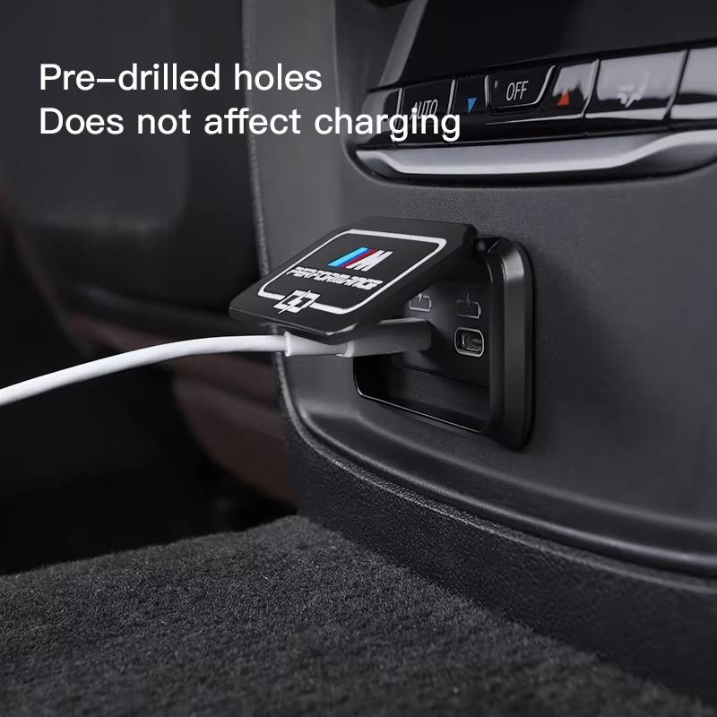 Car Rear Seat USB Port Dust Cover Waterproof Cap For BMW 1 2 3 5 6 Series F40 F44 G20 G30 6GT G32 I4 G26 IX I20 X1 X2 X3 X4 X7 BJ9