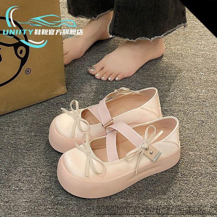 

New bow single shoes 2025 summer fashion niche sweet and cool two wear casual platform Mary Jane single shoes women 40