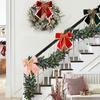 Velvet Christmas Bow 9" Crafts Gift Ribbon Twist Tie Xmas Wreath Windows Doors Walls Stairs