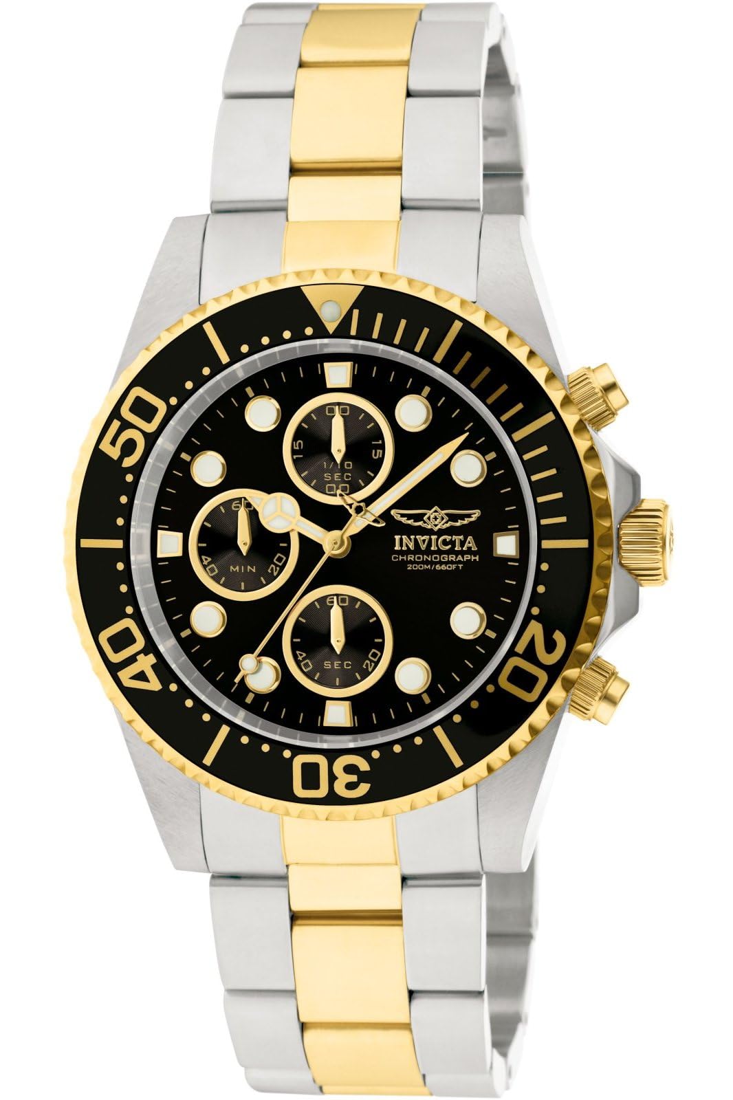 

Часы Pro Diver Chronograph 1772 подлинный импортный продукт черный [Invicta] мужские [товары]