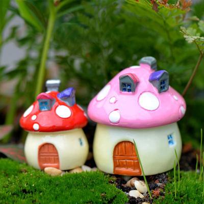 4 Dimensiuni Casă Ciuperci Rășină Zână Grădină Artizanat Decorare Miniatura Micro Gnome Terariu Casa Mediteraneeană Castelul 4 Culori