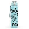 1PC Daddy And Me Hand Print Pattern 750ml Color Plastic Sports Water Bottle Leakproof Flip Straw Lid Suitable for Sports Office Home Use