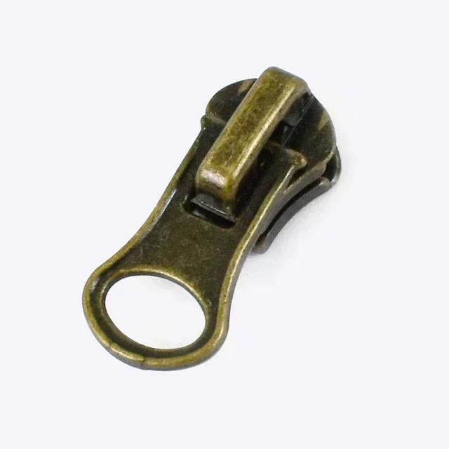 Meetee 5-20 Szt. 5# Suwak do Zamka Błyskawicznego na Zamki Nylonowe Stop Cynku Główka Zamka Dekoracja Brązowy Ciągnik Zamka Błyskawicznego Akcesoria do Szycia Kurtki Płaszcza