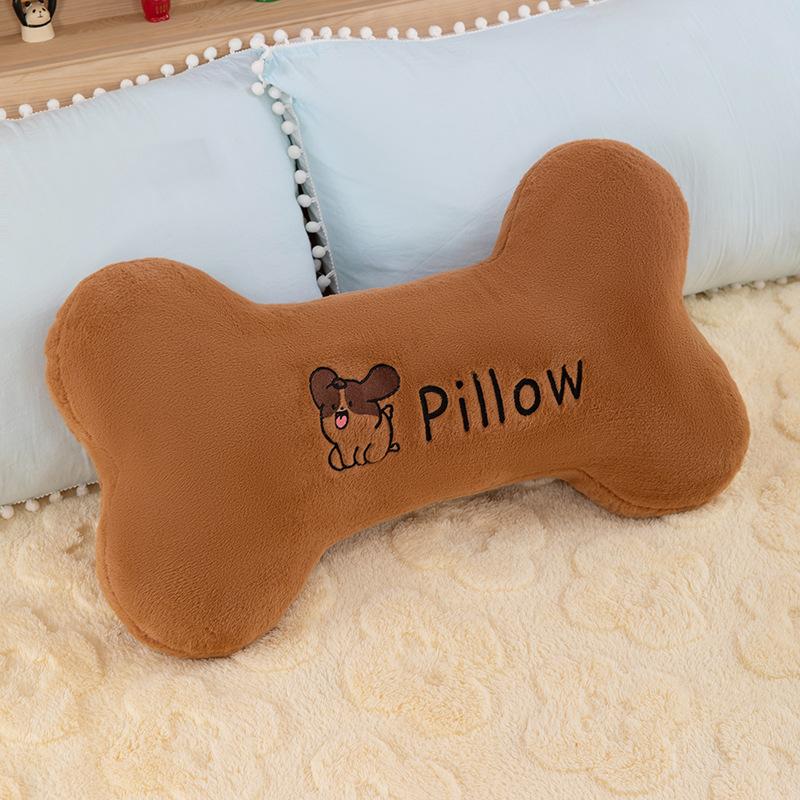 Simulated Bone Throw Pillow Plush Toy Cute Dog Doll Doll Female Bed Waist Pillow