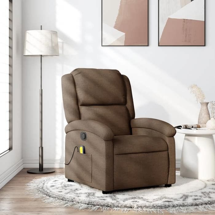 VidaXL Fauteuil de Massage Inclinable, Chaise de Relaxation avec Dossier et Repose-Pied, Siège Inclinable, Fauteuil TV, 371767