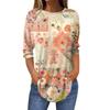Womens T Shirts 3/4 Sleeve Shirts Color Pullover Summer Spring Tops Blouses