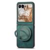 For Motorola Razr 60/Motorola Razr 50 5G Phone Case with Rotating Kickstand Stress Relief Retro Leather Back Cover