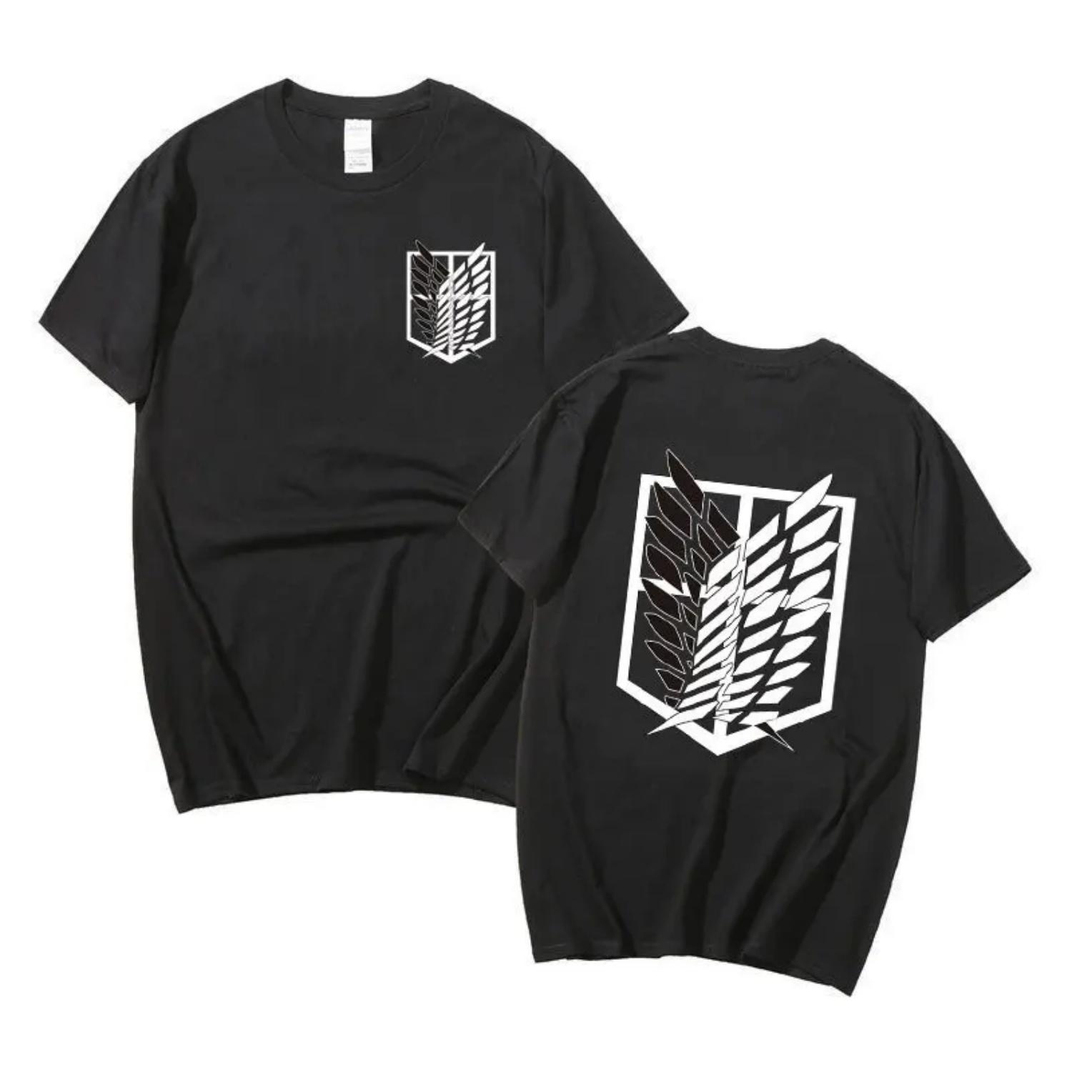 

2026 Anime Attack on Titan Parent-child Cotton T-Shirt Ackerman Mikasa Eren Jaeger Cherry Blossom Graphics Logo Clothes Men Tees S разноцветный