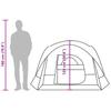 4 Person Camping Tent White Blackout Waterproof