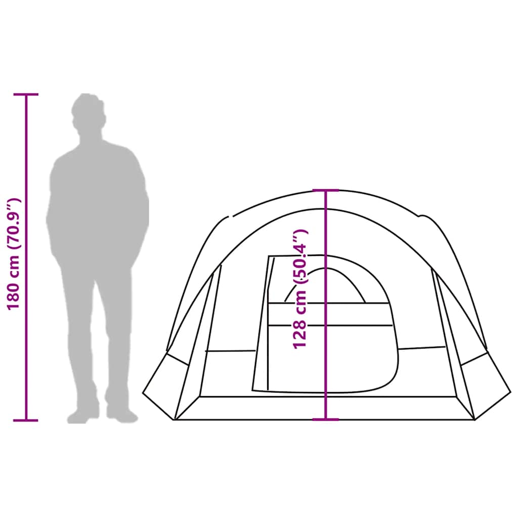 4 Person Camping Tent White Blackout Waterproof