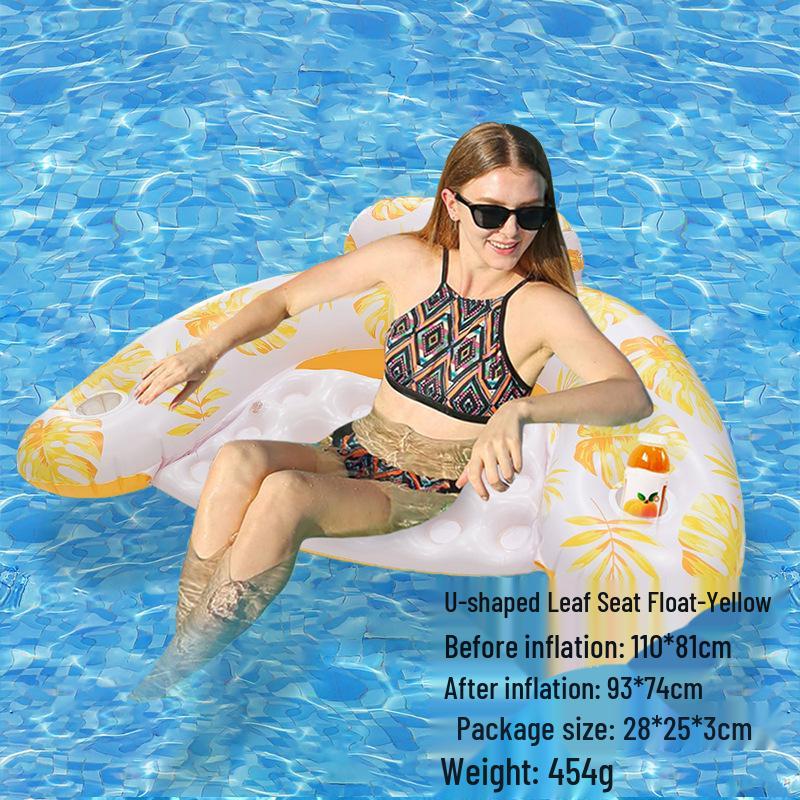 Foldable Striped Inflatable Pool Float Hammock Recliner