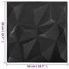 Wall Panels 12 pcs Diamond Black 50 x 50 cm XPS Foam
