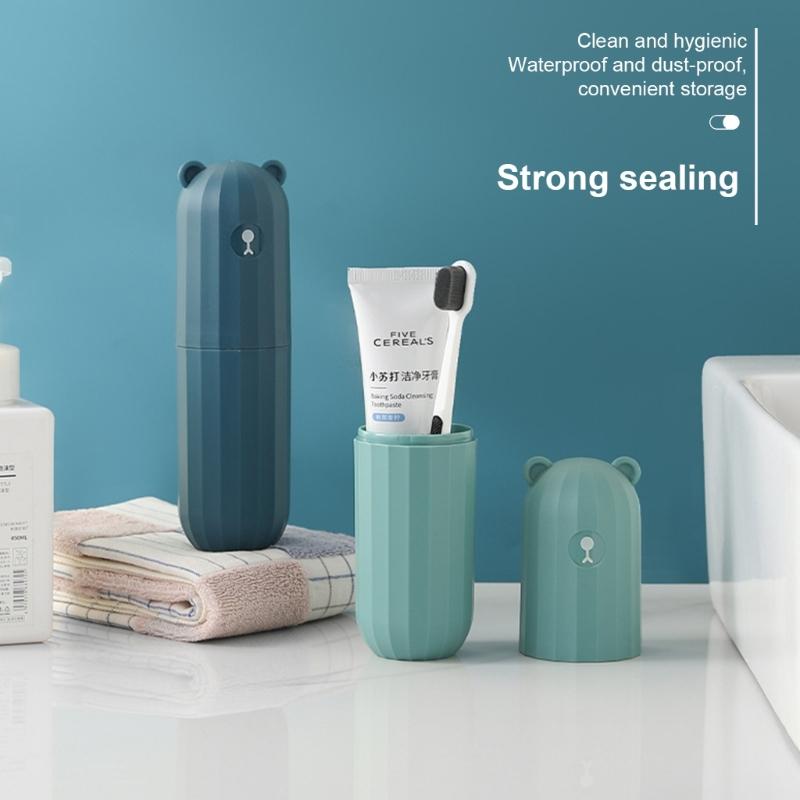 2x Toothbrush Case Travel Toothbrush Container Travel Toothbrush Holder Toothbrush Box for Camping Home Business Trip
