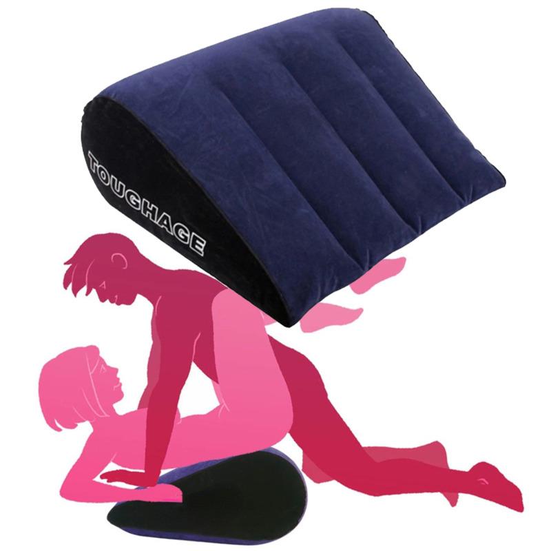 Inflatable Triangle Pillow Sex Position Magic Cushion Erotic Toy For Sex Couple Body Support Pads Air Blow Support Adult Product