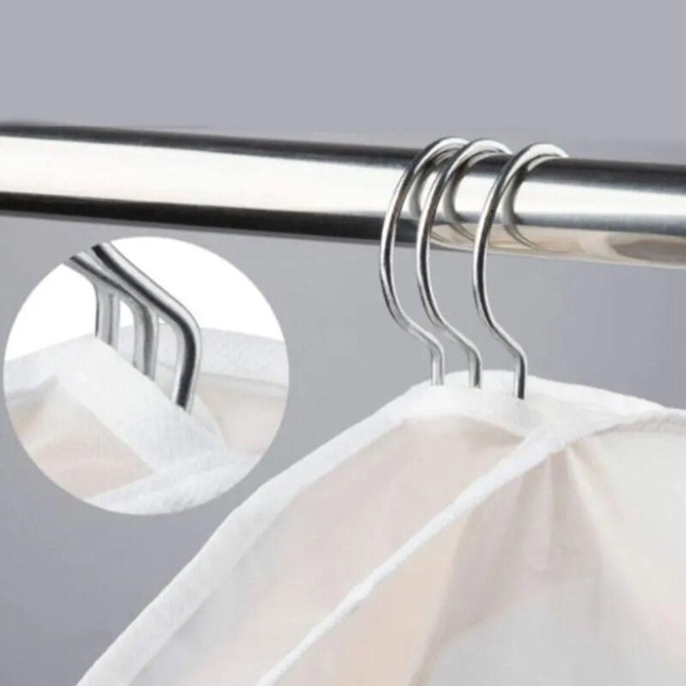 5 Pcs Transparent Clothes Hanging Dust Cover Moistureproof Garment Protector Shoulder Dustproof