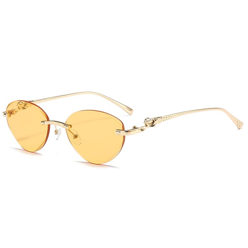 Xiaomi Women Rimless Oval Sunglasses UV400 Alloy Gold Temples Gradient Lens Luxury Fashion Shades