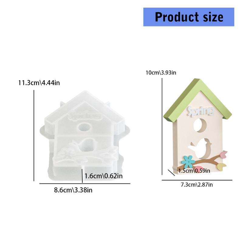 Easter Bird House Candle Silicone Molds Heat Resistant for Resin Casting Making Candle Soap Home Decoration Holiday Gift