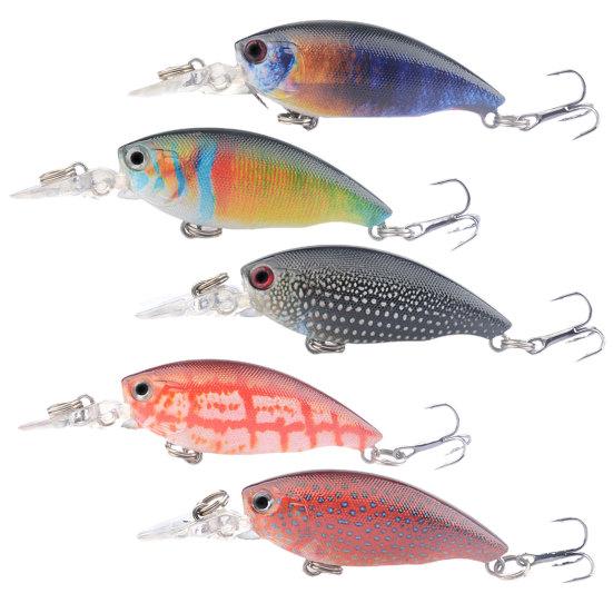 6.5cm/5.5g Fishing Lure Bait UV Printed Fishing Universal Lures Spinning Saltwater Sea Bass Bait Fishing Supplies