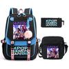Demon Hunters Peripheral Printing Children's Fashion Backpack Cross-border Large Capacity Primary and Secondary School Student Leisure School Bag Set