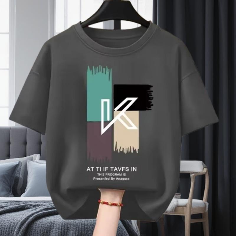 Mens Clothing 2026 Springsummer Trend Fashion Cotton Printed Tshirt Outdoor Street Daily Short Sleeved Round Neck Tshirt