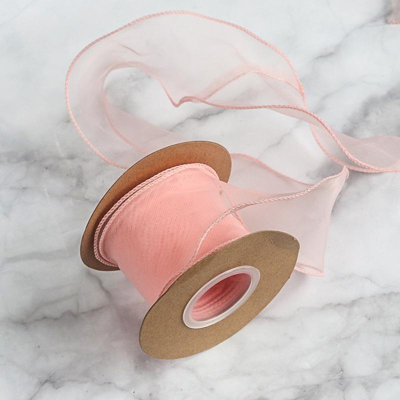 6cm Flower Packaging Ribbon Fishtail Ribbon Bouquet Ribbon Ribbon Color Ribbon Wave Copy Edge Decorative Chiffon Ribbon Bow DIY Flower Handmade