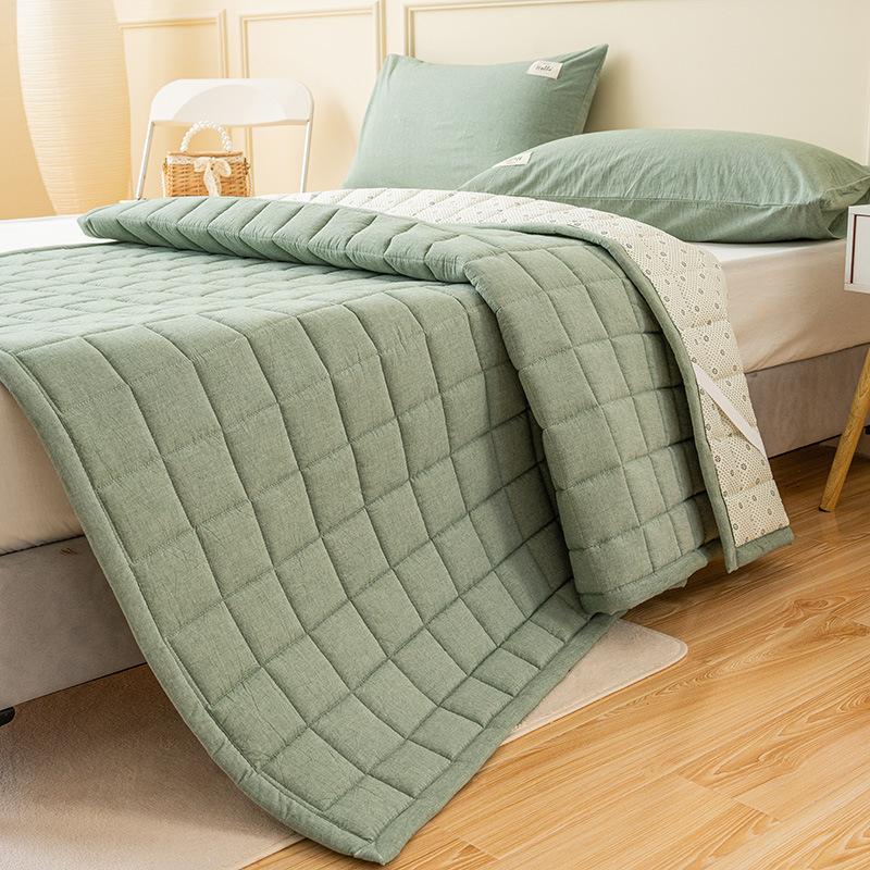 Cotton Yarn-Dyed Cotton Mattress Thickened Mattress Non-Slip Simple Bed Protection Cushion Cushion Cushion Tatami