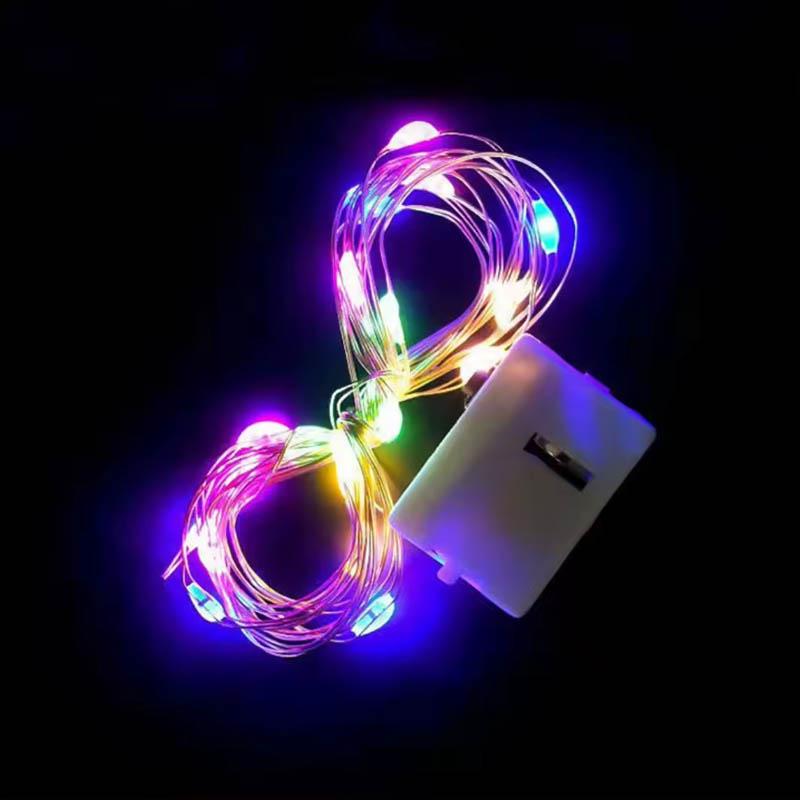 

1M LED String Light Battery Operated Copper Wire Fairy Lights Festive Decoration With Flashing Modes Home Decor Christmas Gift 10pcs