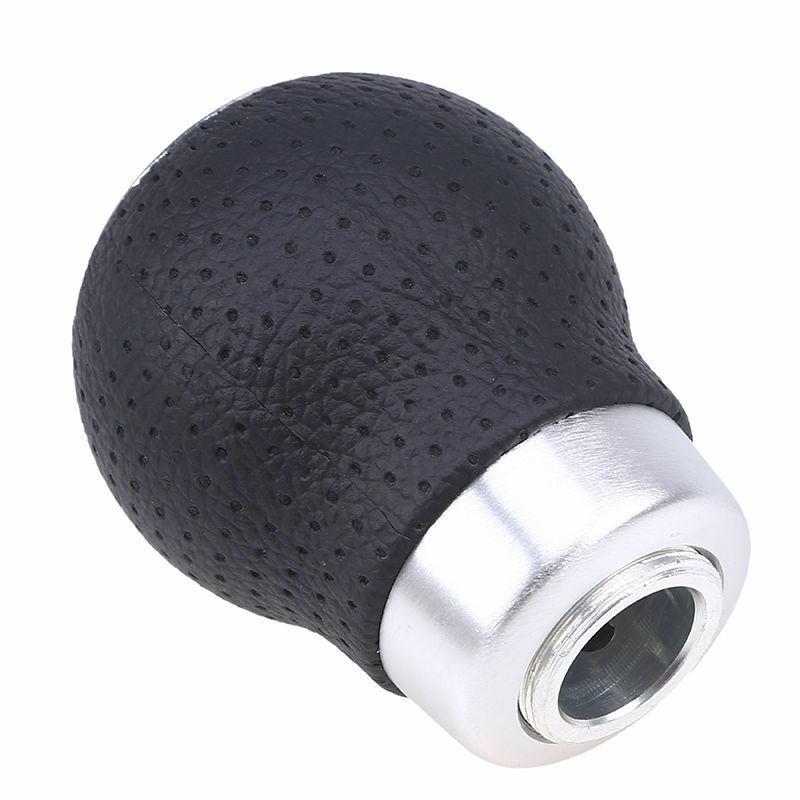 Black Leather 5-Speed Manual Transmission Car SUV Gear Shift Knob Shifter Lever