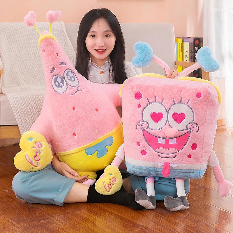 45cm Pink Kawaii Cartoon Starfish Plush Toy Doll Cute Stuffed Animal Birthday Gift For Girls