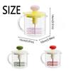 Hand Mixer Press-Type Manual Mixing Cup Clear with Scale Egg Mixing Cup Sturdy Large Capacity Manual Stirring Cup Kitchen Gadget
