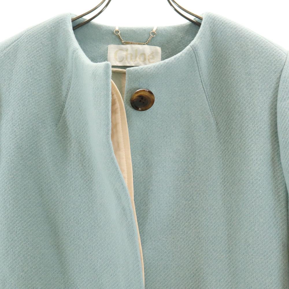 Chloe Made in France No color coat 36 Dark marks light blue Special wing Women Used