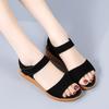 BrandNew HotSeason Soft Leather Sandals for Women Wearing Versatile Beach FootPairs Flat Middle-aged and Old Mother Sandals