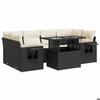 Maison Exclusive - Salon de jardin 7 pcs avec coussins noir résine tressée