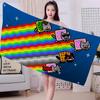 Cartoon N-NyanS Cats Cute Microfiber Blanket Quick Drying Beach Towels Oversized Printing Super Absorbent Pool Towel Blanket