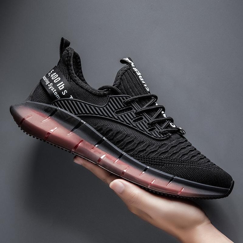 

Summer men s mesh coconut shoes breathable casual sports shoes men s popcorn shock-absorbing running shoes trendy large size men s shoes 39 чёрный