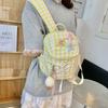 Women's Plaid Mini Backpack Junior High School Student Schoolbag Lightweight Backpack