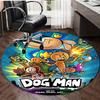 1pc DogMan2 Design Printed Area Round Carpet for Bedroom Living Room Home Decor Rugs Mat Non Slip Mat Rug for Bedside