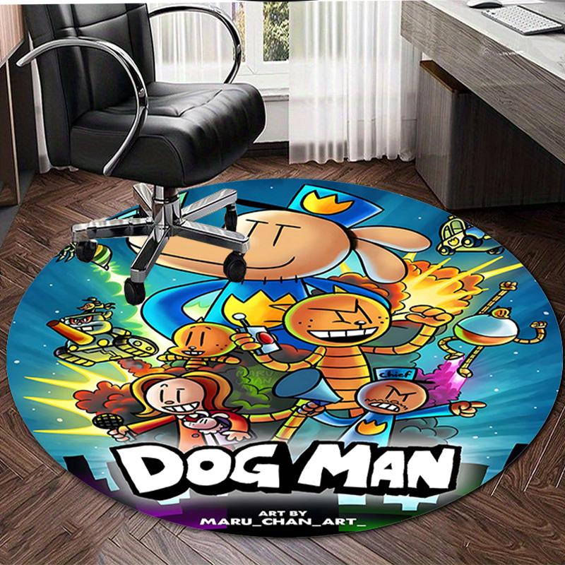 1pc DogMan2 Design Printed Area Round Carpet for Bedroom Living Room Home Decor Rugs Mat Non Slip Mat Rug for Bedside