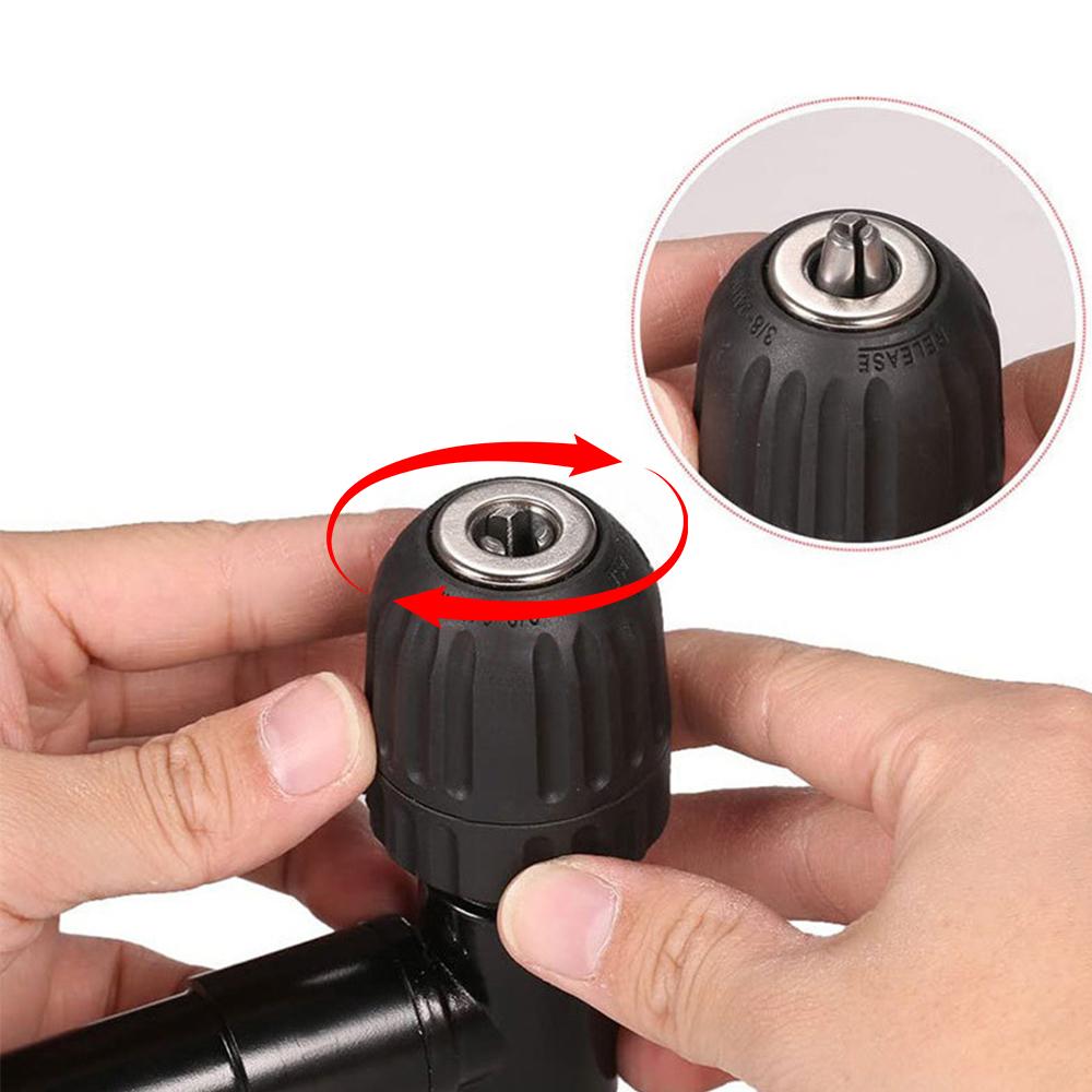 Narrow Spacing Drilling Tool Turning Tool Adapter Corner Tool Right Angle Electric Drill Chucks Device 90 Degree Aluminum Alloy