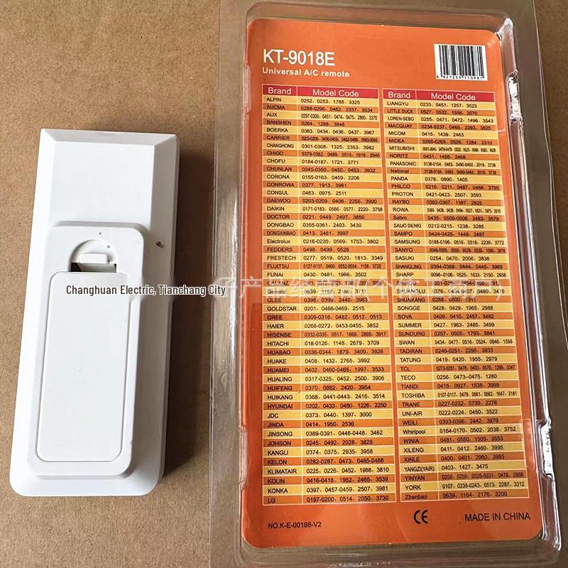 Universal Air Conditioner Remote for Midea, LG, Samsung, Panasonic - KT-9018E for Cooling & Heating.