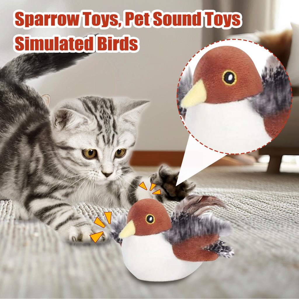 Spatz Spielzeug, Haustier Sound Spielzeug, Simulierte Vögel